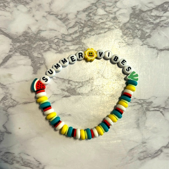 Summer vibes clay bead bracelet - Picture 1 of 2